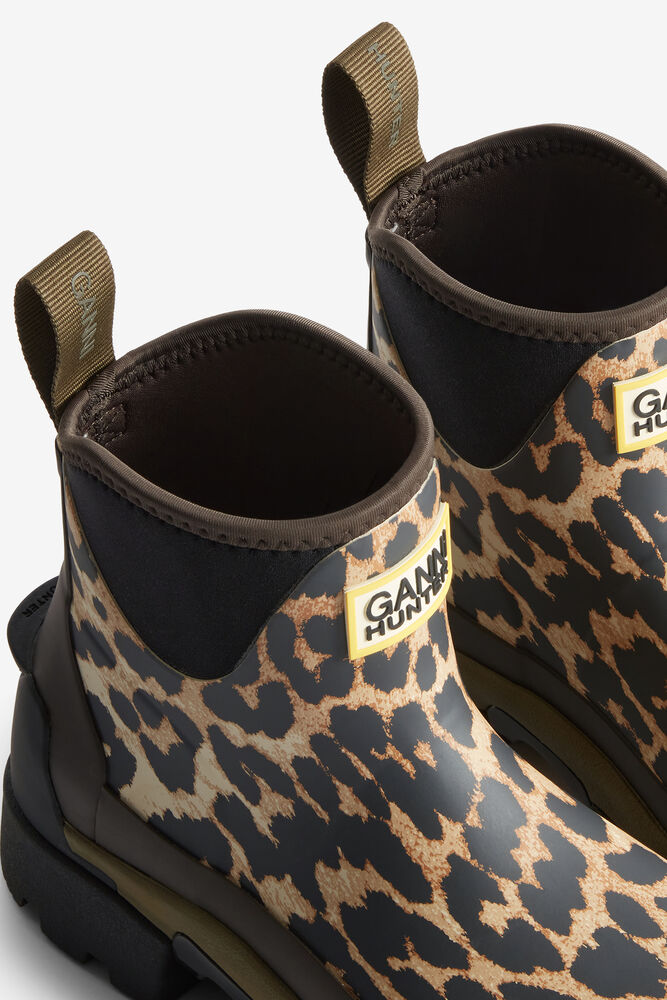 Balmoral Ankle Boots in Leopard, Almond Milk