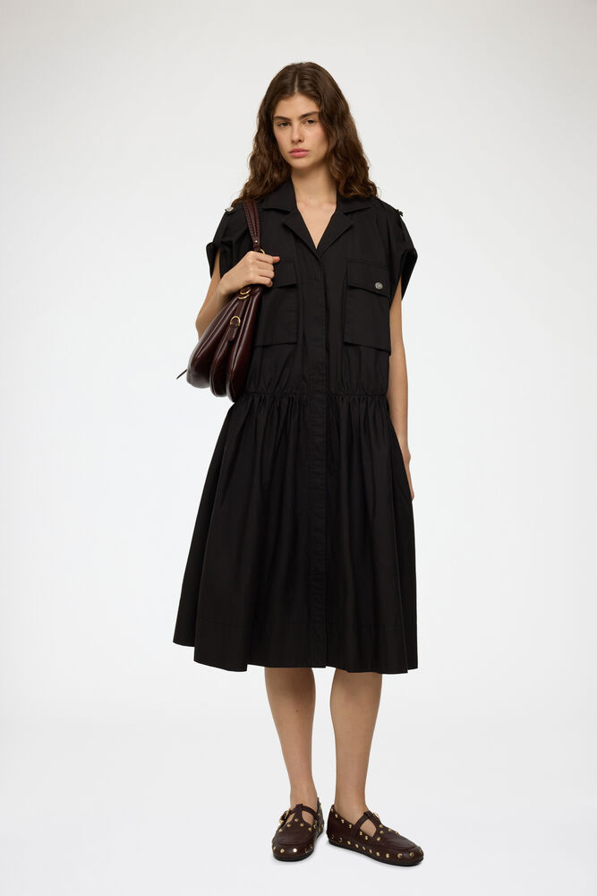 Dress in Black Cotton, Black