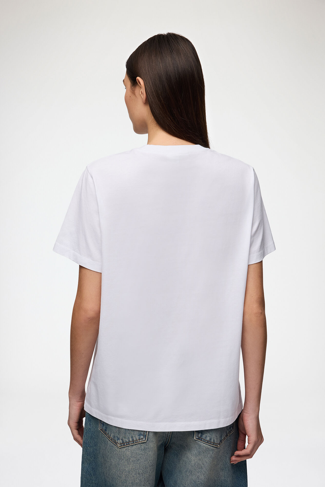 T-shirt with Strawberry, Organic Cotton, in colour Bright White - 3 - GANNI