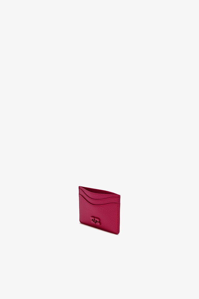 Bou Card Holder in Grained Red, Persian Red