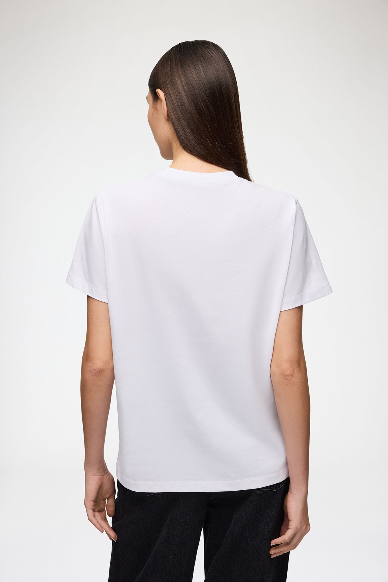 T-shirt basique en jersey blanc avec léopard, Organic Cotton, in colour Leopard - 3 - GANNI