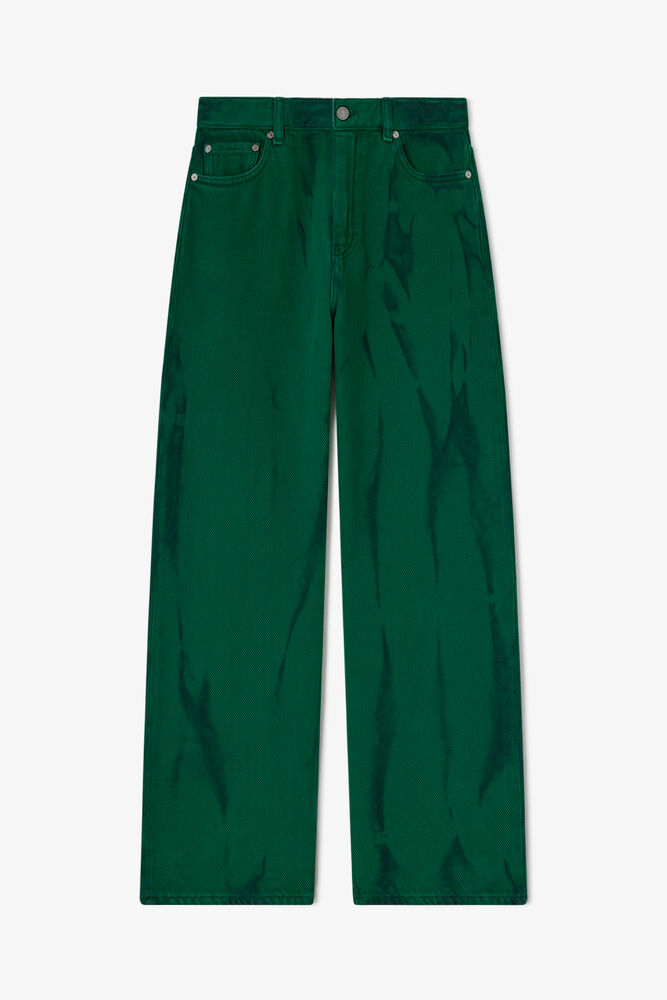 Izey Jeans in Heavy Denim, Fern Green