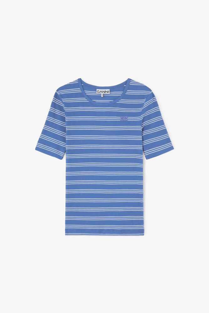 T-shirt in Cotton Rib, Nouvean Navy