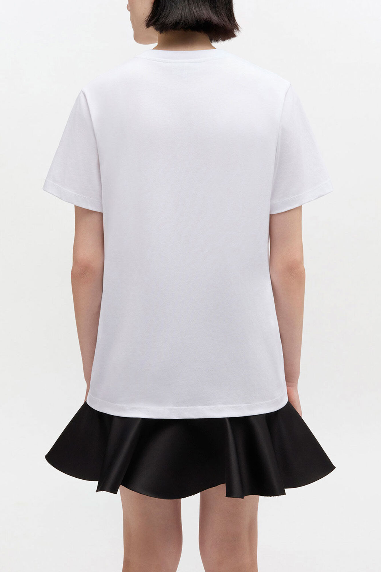 White Western Boot Print T-shirt, Organic Cotton, in colour Bright White - 3 - GANNI