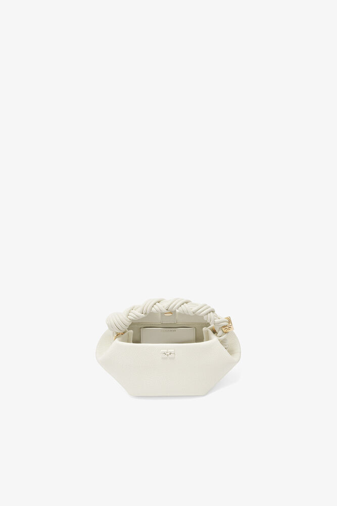 Mini Bou Bag in Grained White, Egret