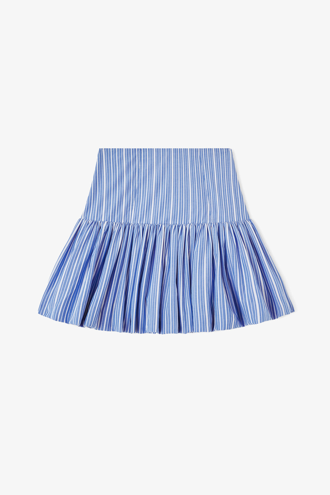 Skirt in Blue Stripes, Organic Cotton, in colour Nouvean Navy - 1 - GANNI