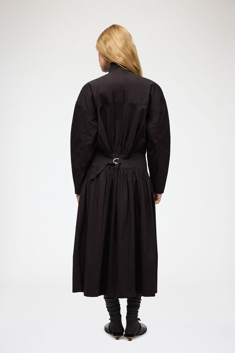Dress in Black Cotton, Organic Cotton, in colour Black - 2 - GANNI