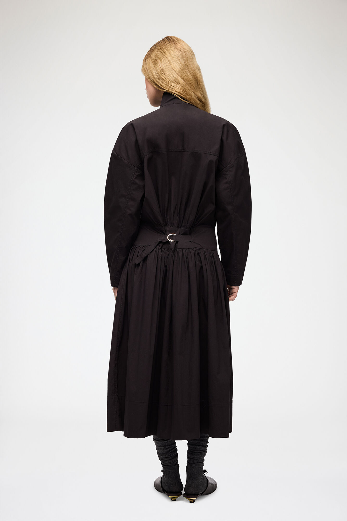 Dress in Black Cotton, Organic Cotton, in colour Black - 2 - GANNI