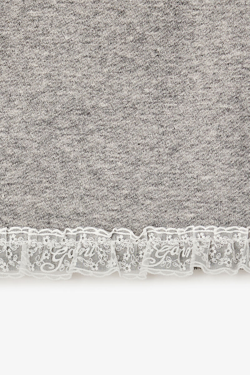 Shorts in Grey Isoli, Organic Cotton, in colour Paloma - 2 - GANNI