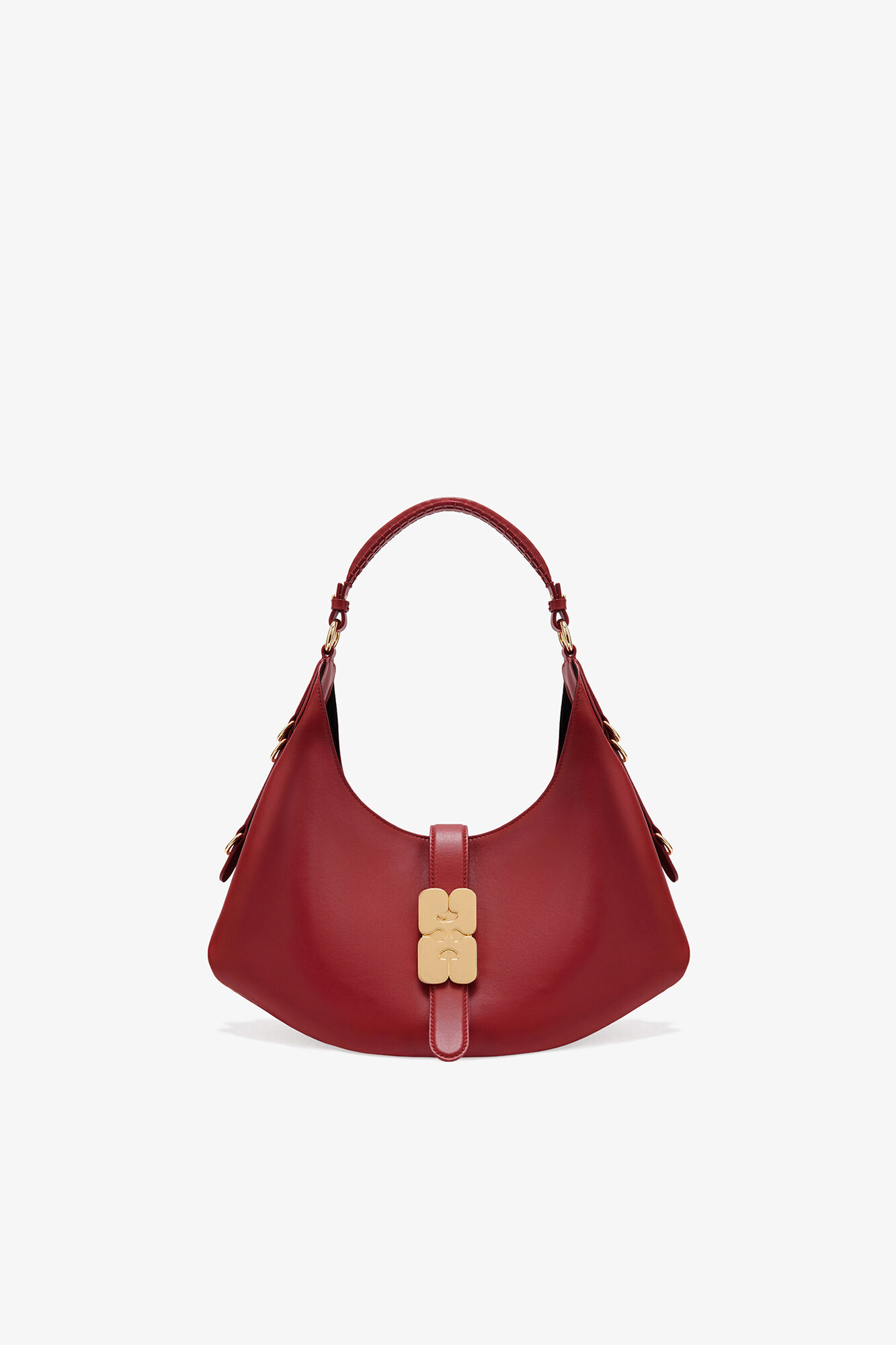 Petit sac Kat rouge, Recycled Leather, in colour Red Dahlia - 1 - GANNI