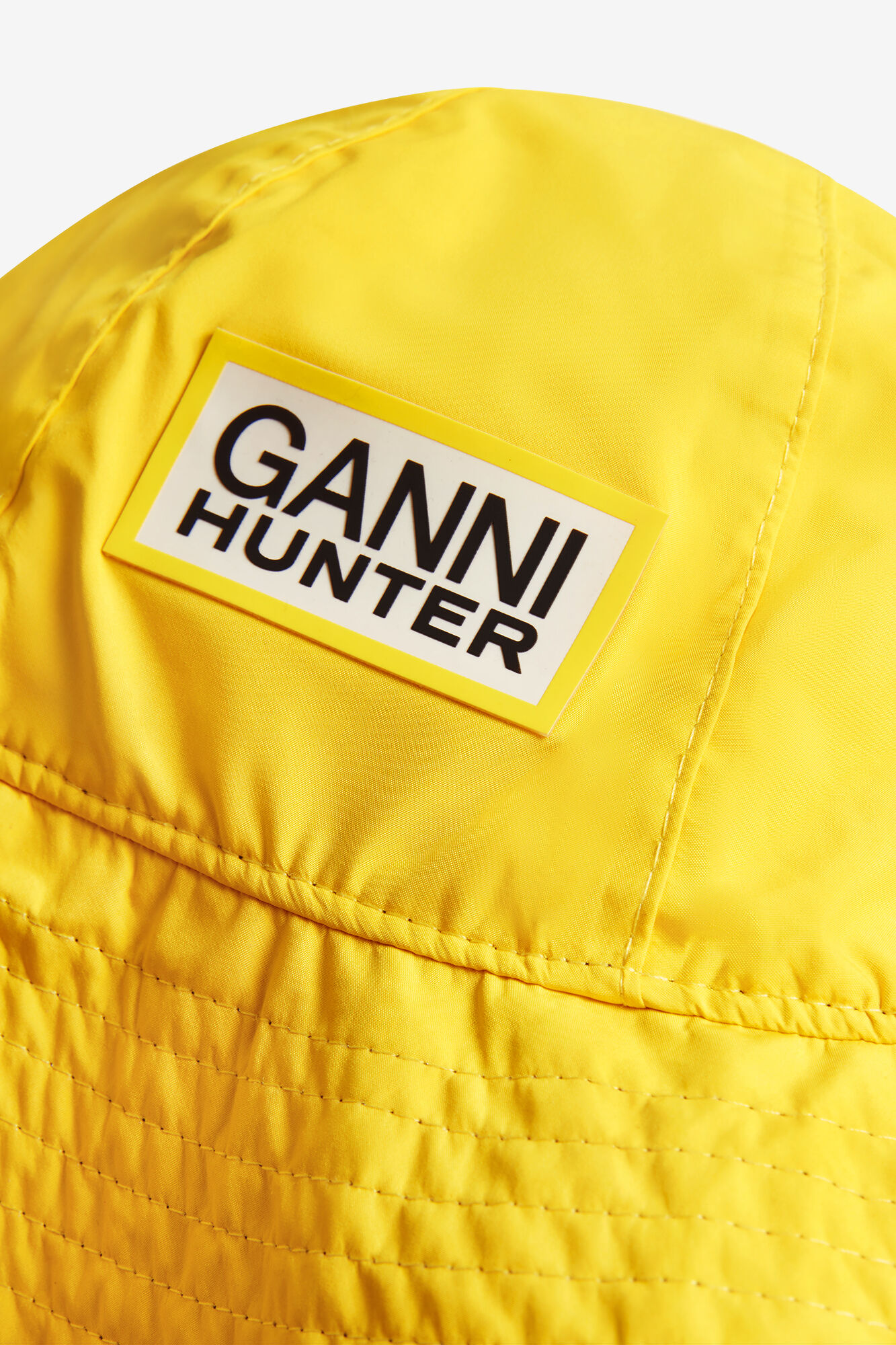 Water Resistant Bucket Hat, Recycled Polyester, in colour Lemon - 4 - GANNI