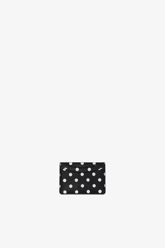 Bou Card Holder with Print, Black
