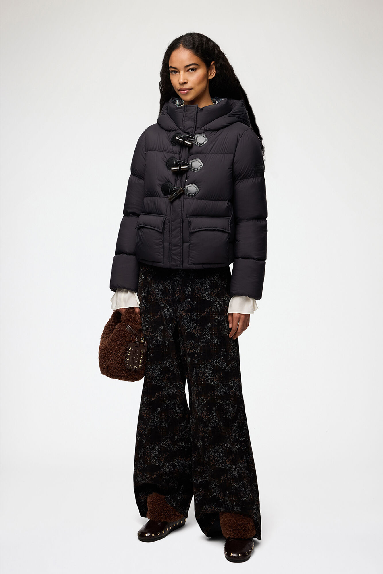 Mini-Pufferjacke aus Future-Nylon, Recycled Polyamide, in colour Phantom - 2 - GANNI