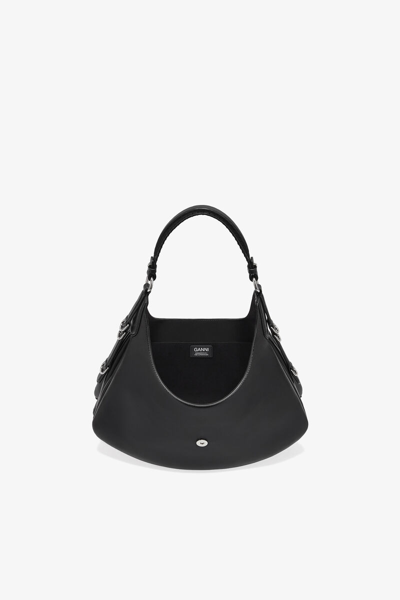 Petit sac Kat noir, Recycled Leather, in colour Black - 3 - GANNI