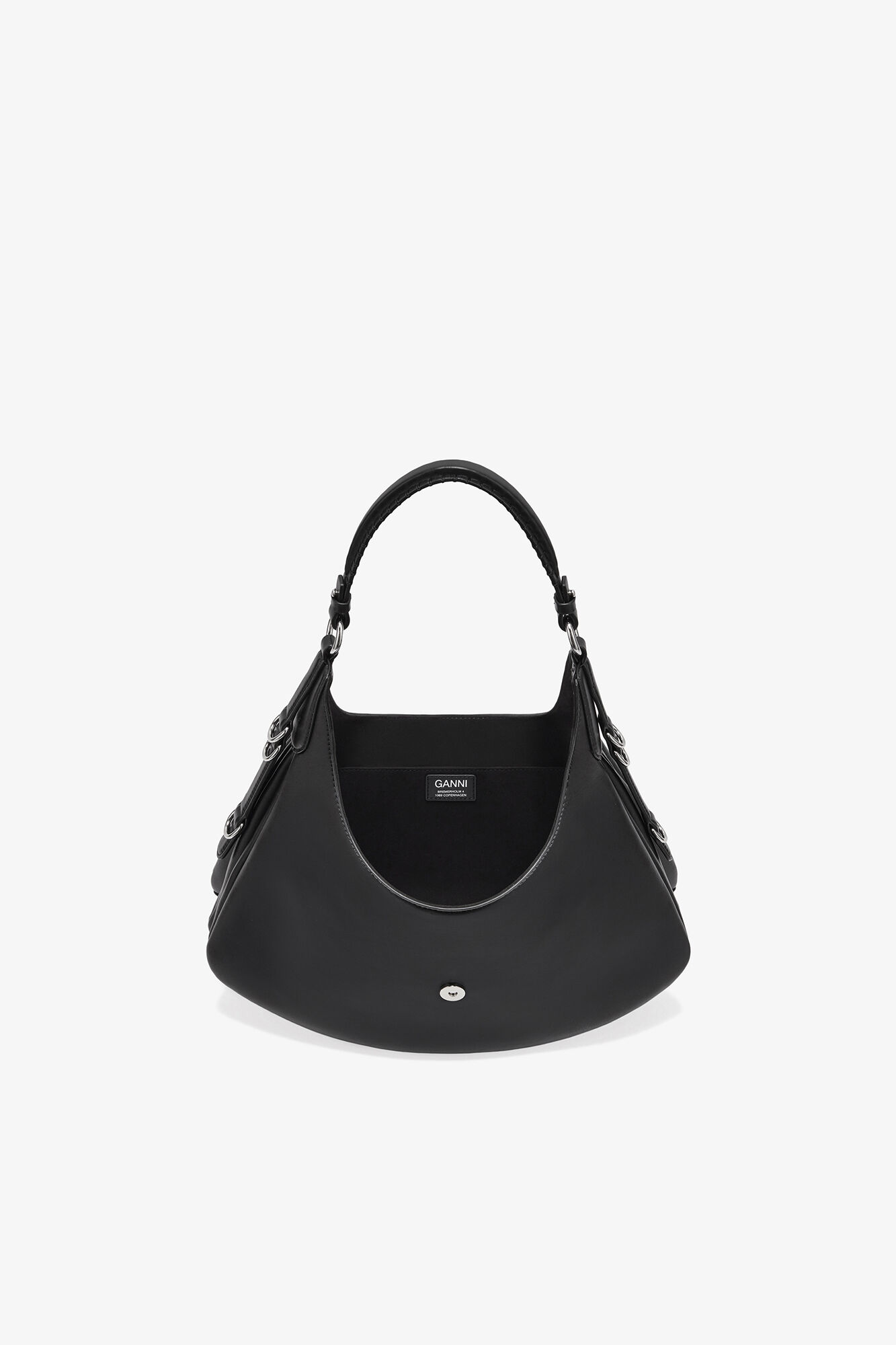 Petit sac Kat noir, Recycled Leather, in colour Black - 3 - GANNI