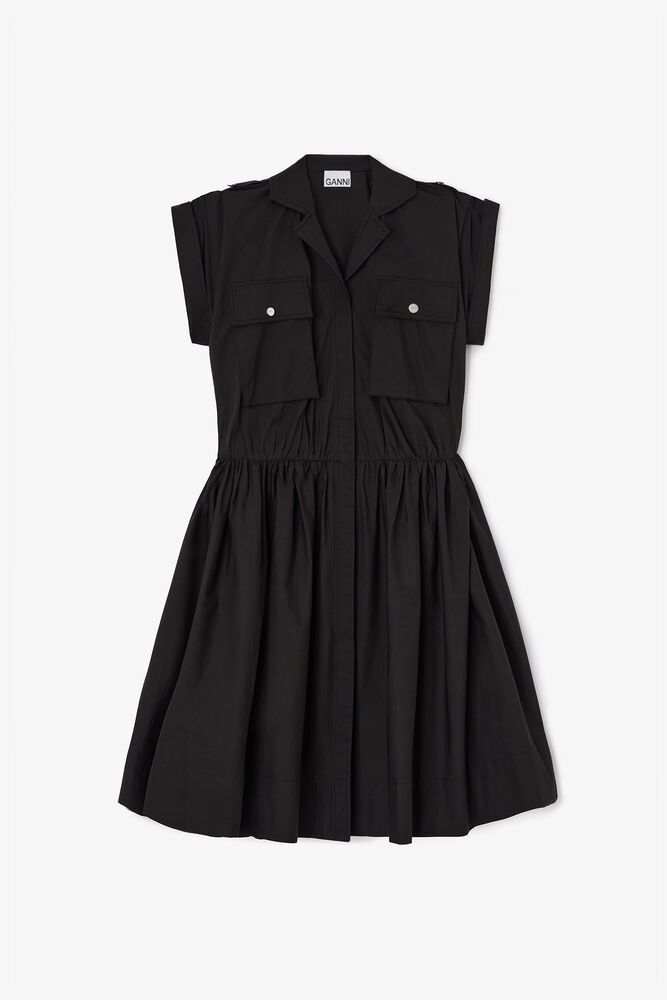 Dress in Black Cotton, Black
