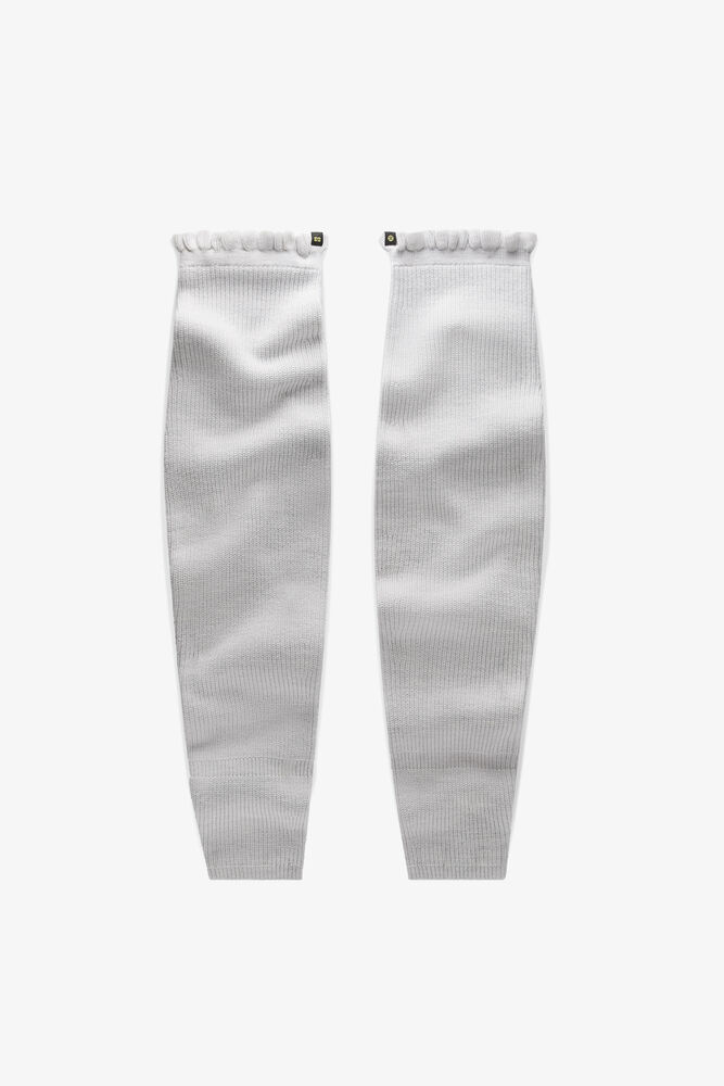 Leg Warmers in Grey Wool-Blend, Heathered Core Ultra Light Grey