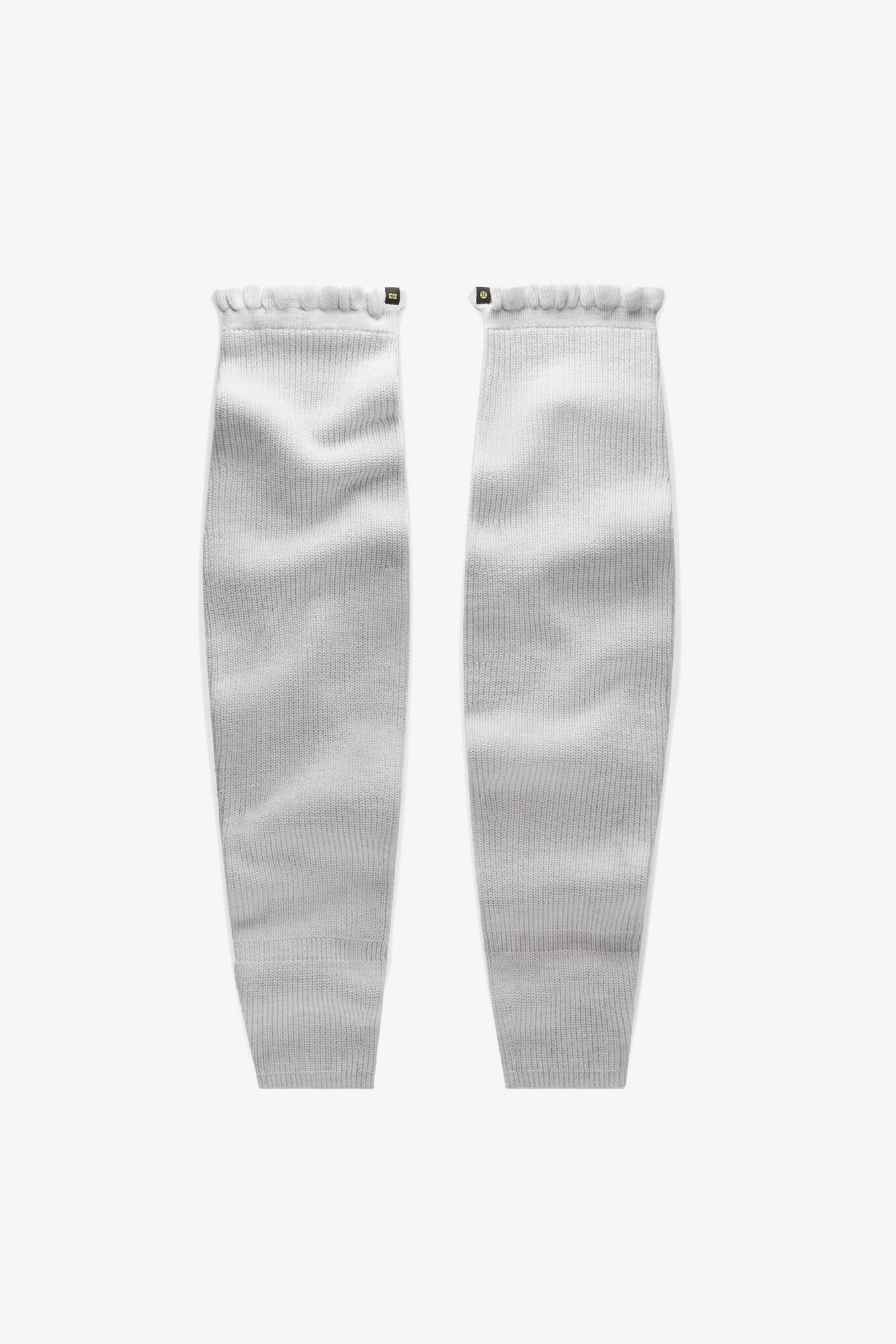 Leg Warmers in Grey Wool-Blend, Wool, in colour Heathered Core Ultra Light Grey - 1 - GANNI