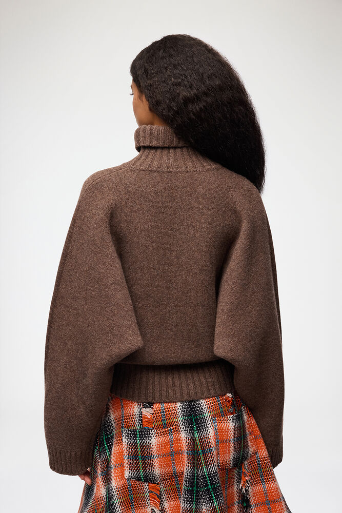 Turtleneck in Double Knit, Safari