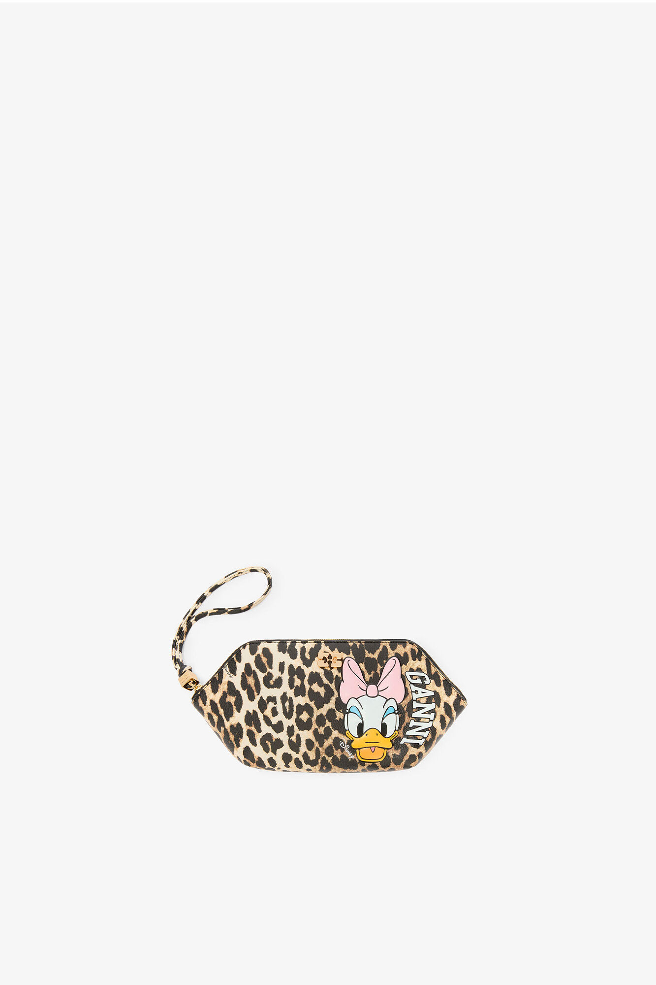 Daisy Duck Bou Make-Up in Leopard, Recycled Polyester, in colour Almond Milk - 1 - GANNI