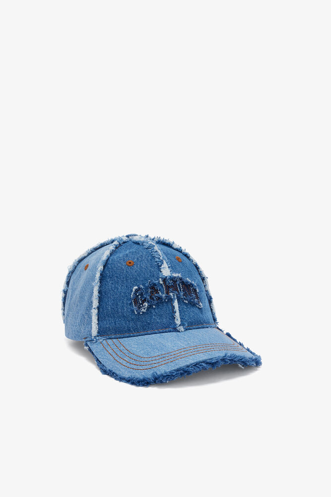 Cap in Patchwork Denim, Multicolour