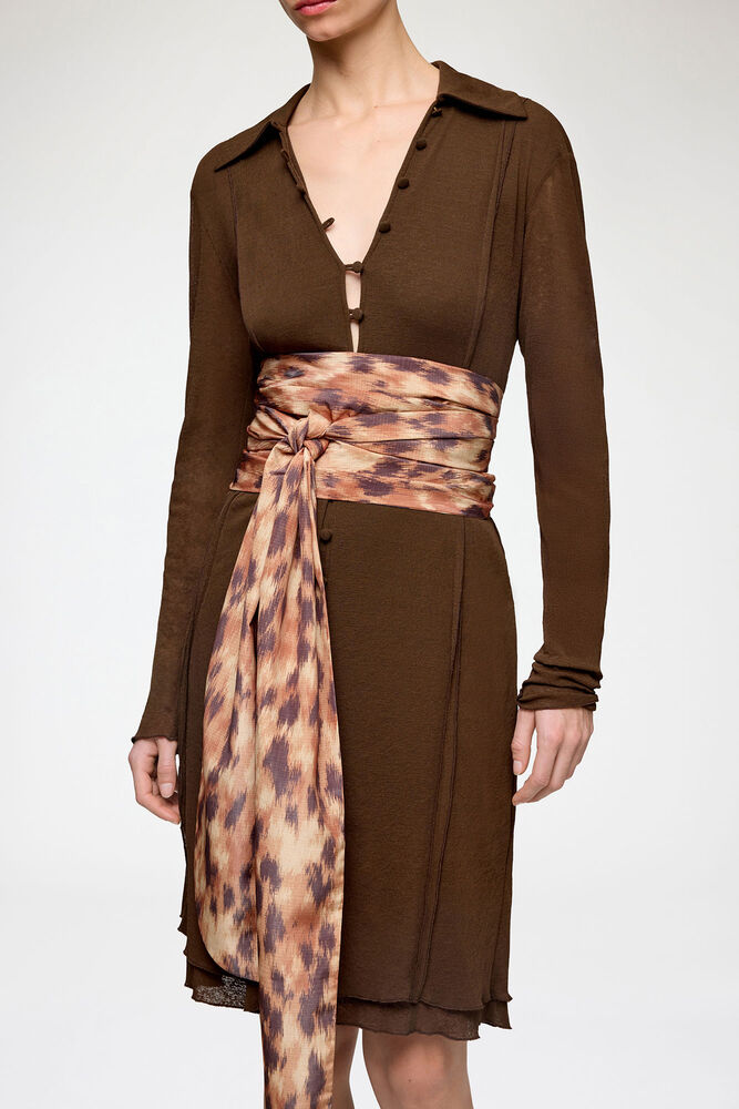 Wrap Scarf in Print, Burro