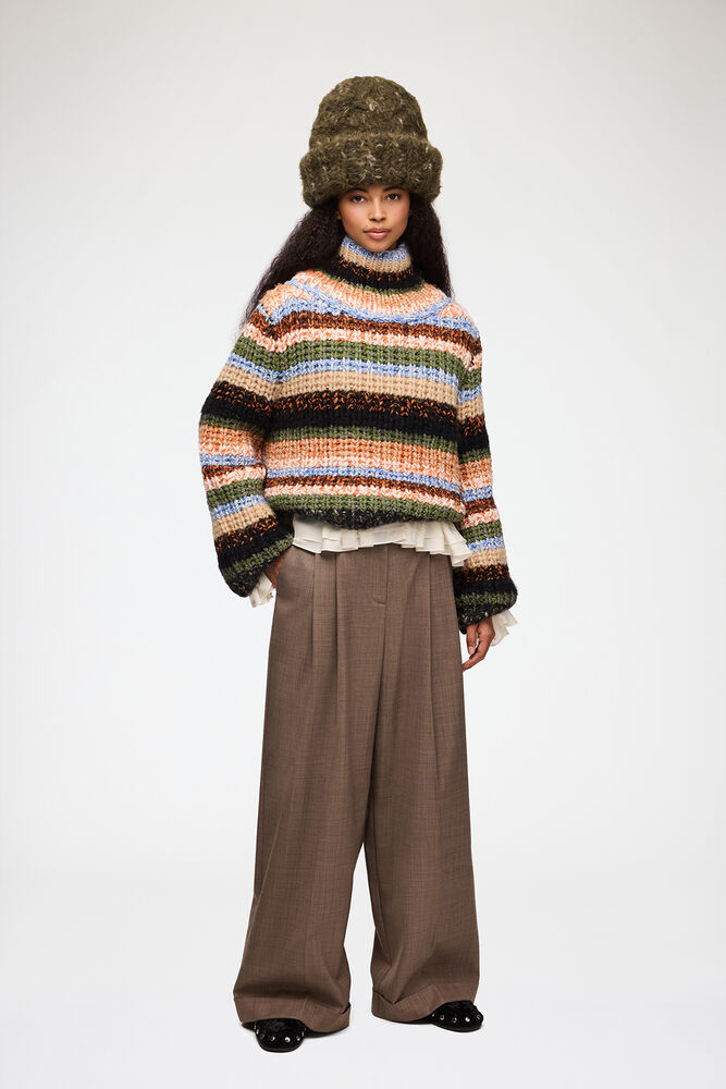 Turtleneck in Multistripe, Multicolour