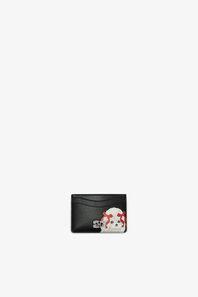 Bou Card Holder with Poodle, Black