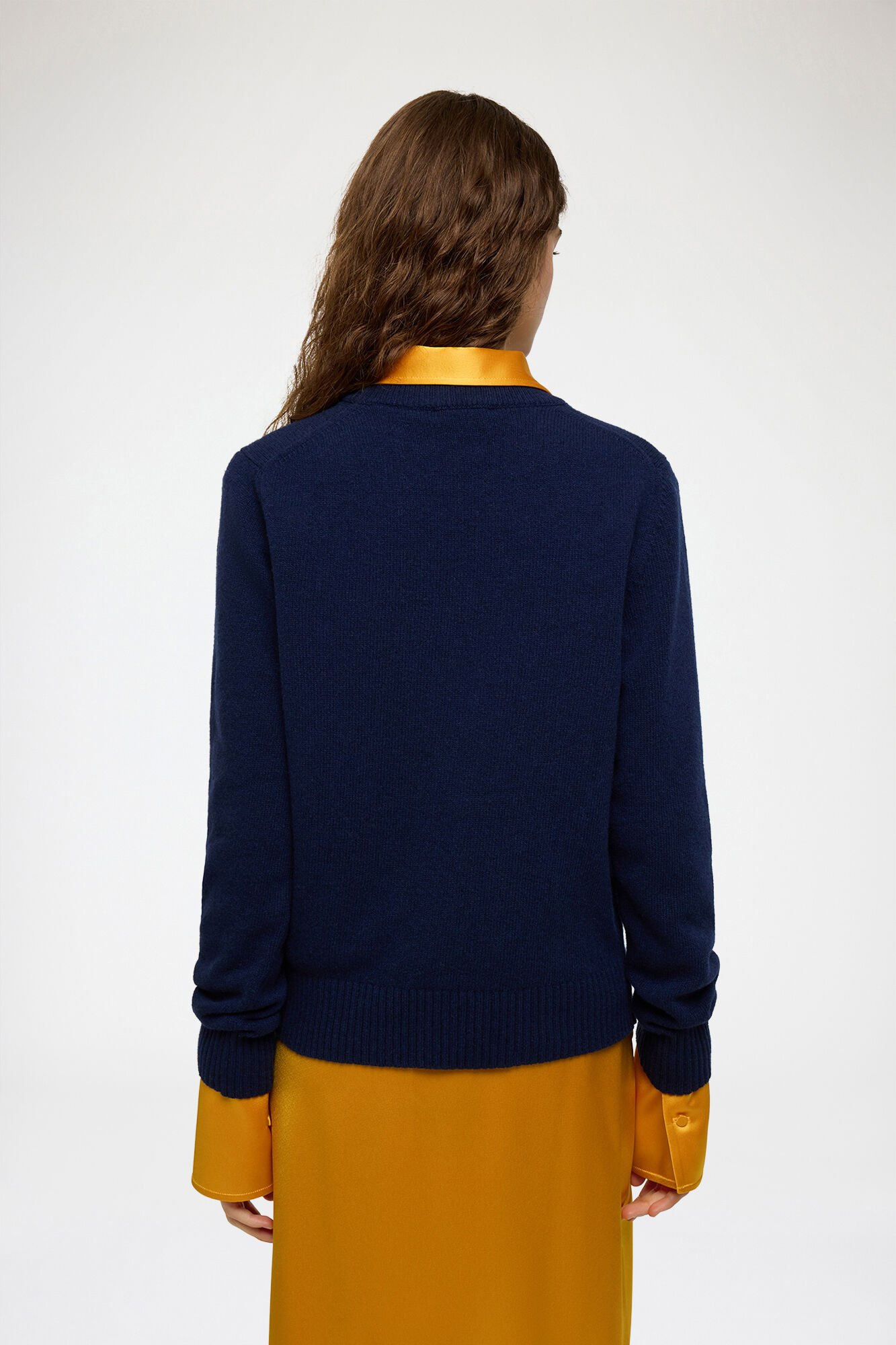 Jumper with Tiger, Recycled Wool, in colour Sky Captain - 3 - GANNI