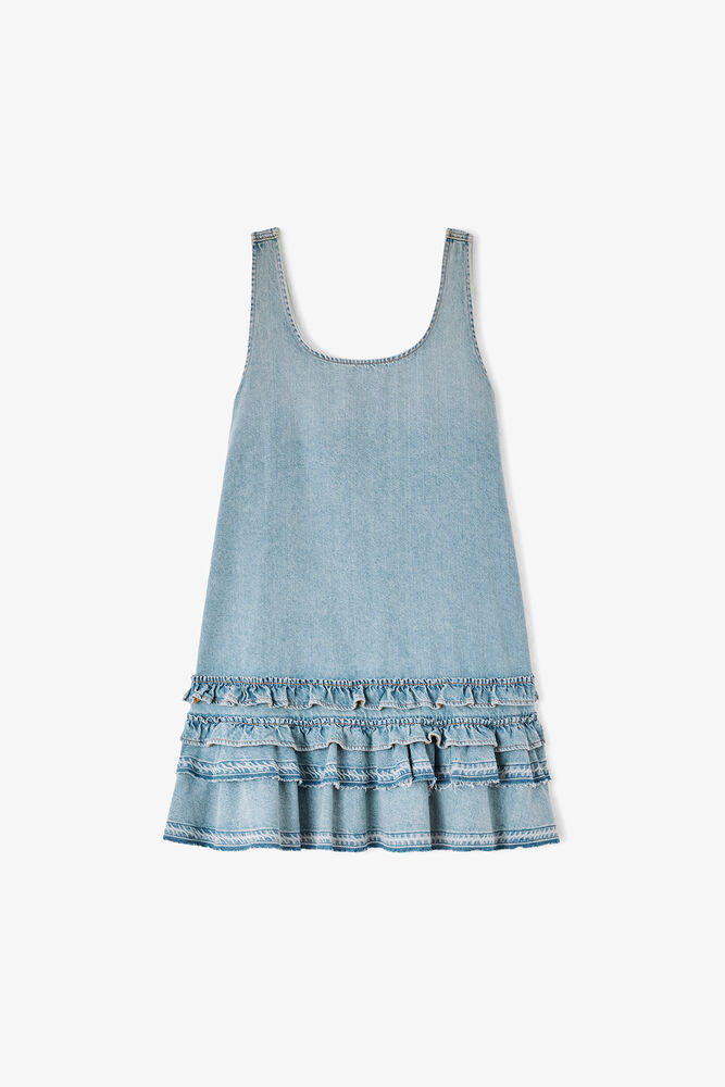 Dress in Lightweight Denim, Light Blue Vintage