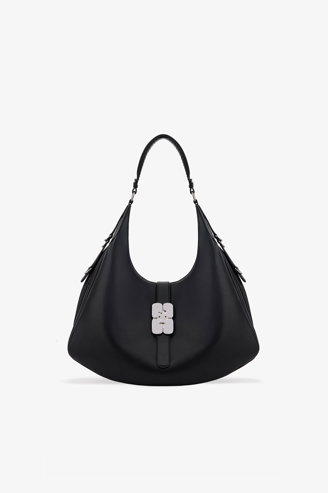 Grand sac Kat noir, Recycled Leather, in colour Black - 1 - GANNI