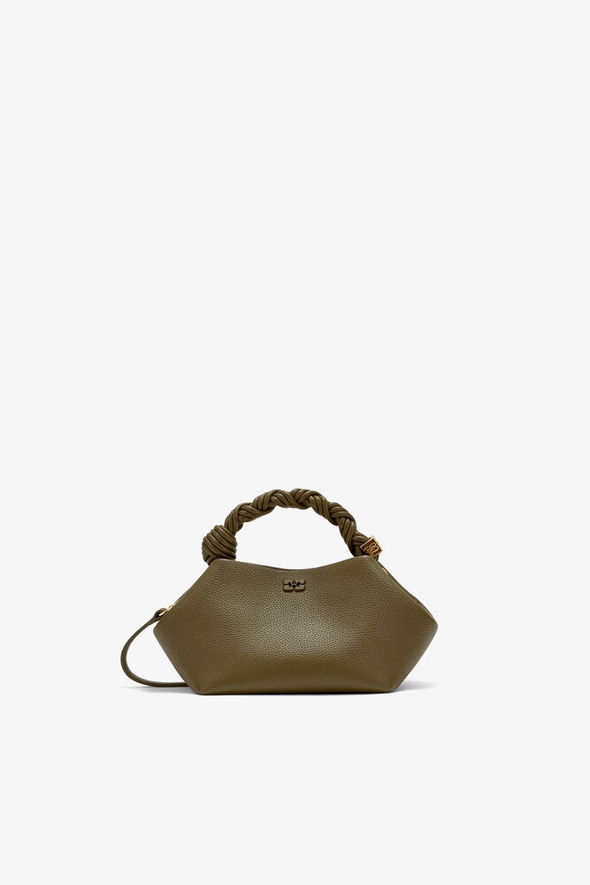 Small Bou Bag in Grained Green, Military Olive