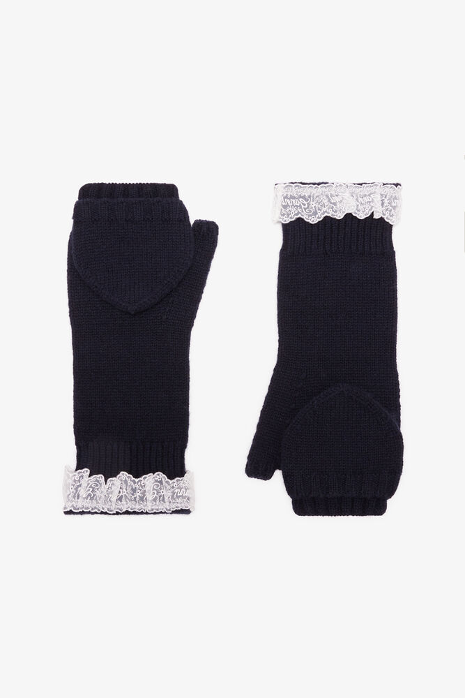 Mittens in Blue Wool, Sky Captain