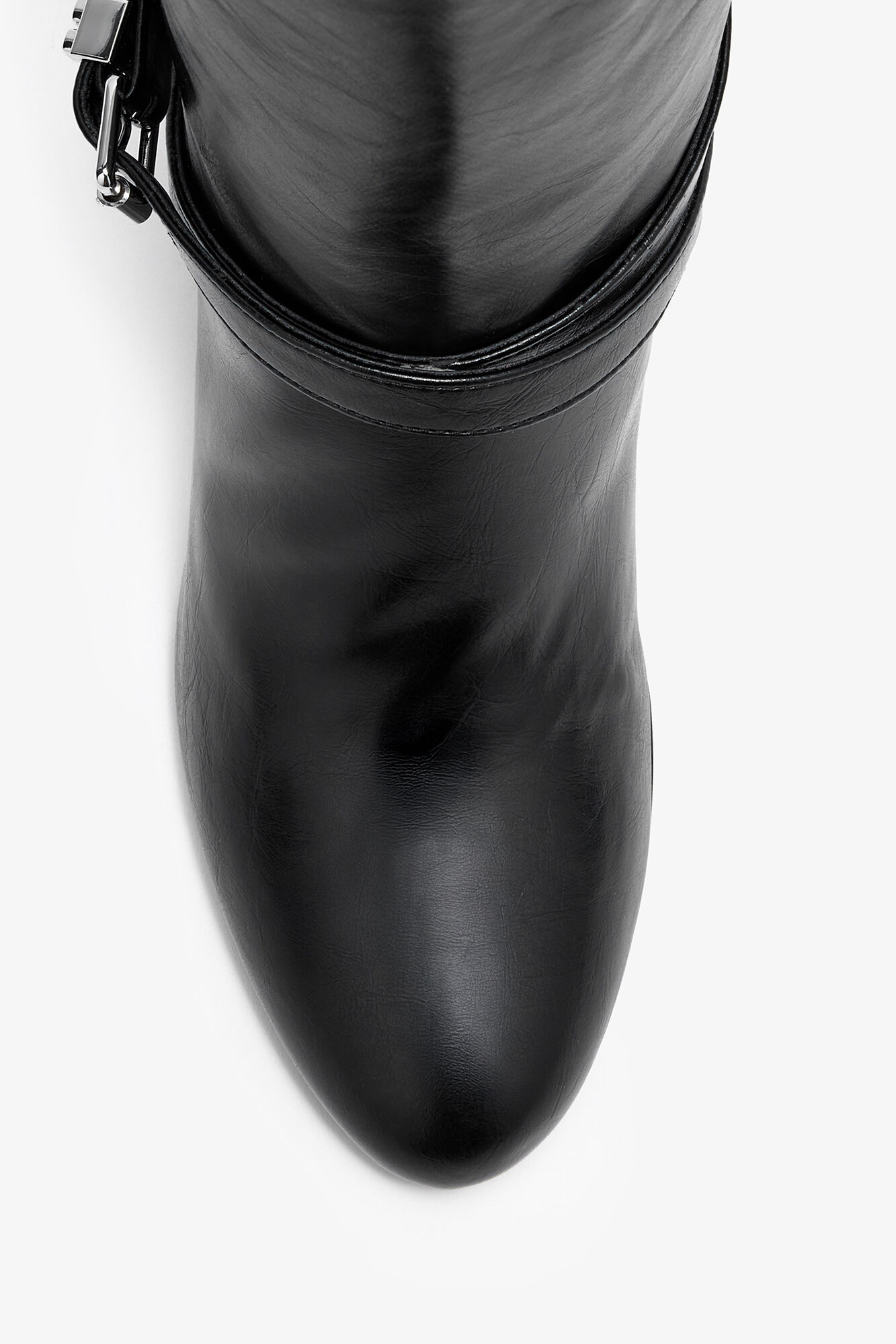 Kat High Boot in Black, Recycled Leather, in colour Black - 3 - GANNI