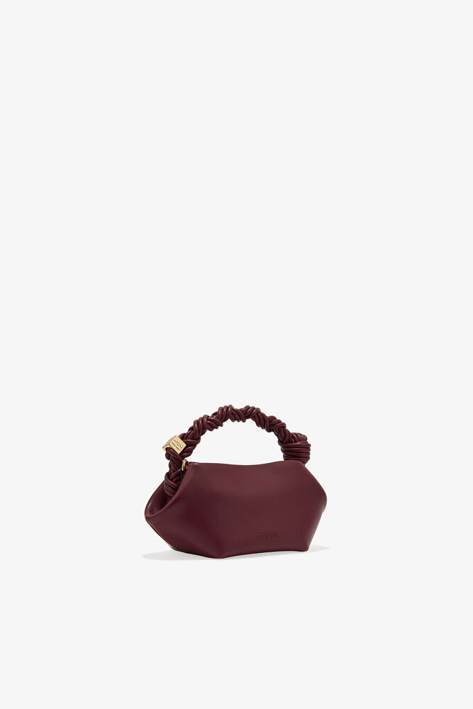 Mini Bou Bag in Burgundy , Burgundy