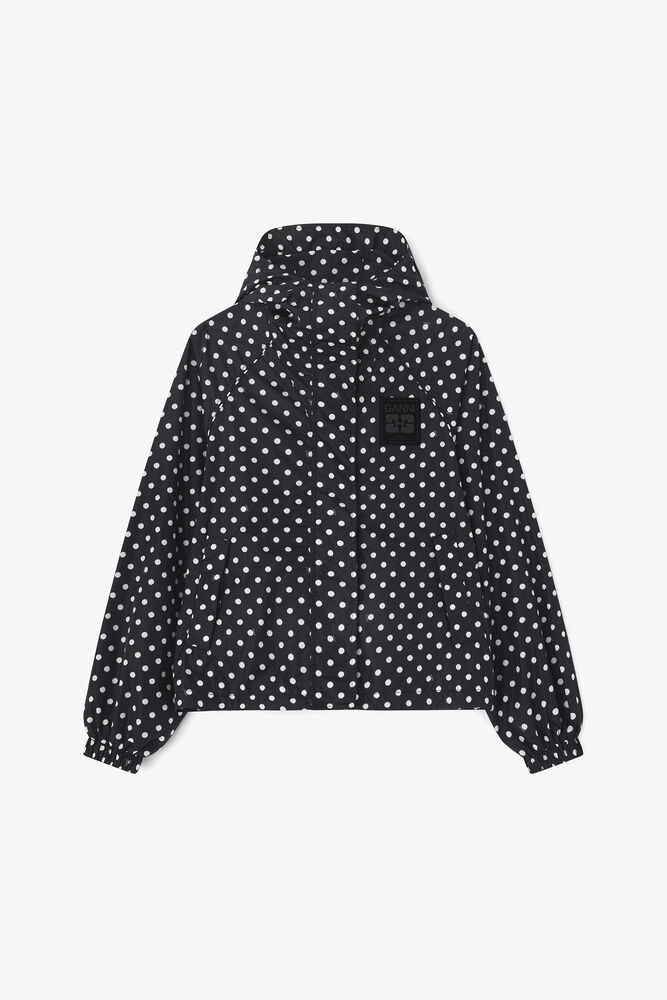Veste en nylon imprimé, Black