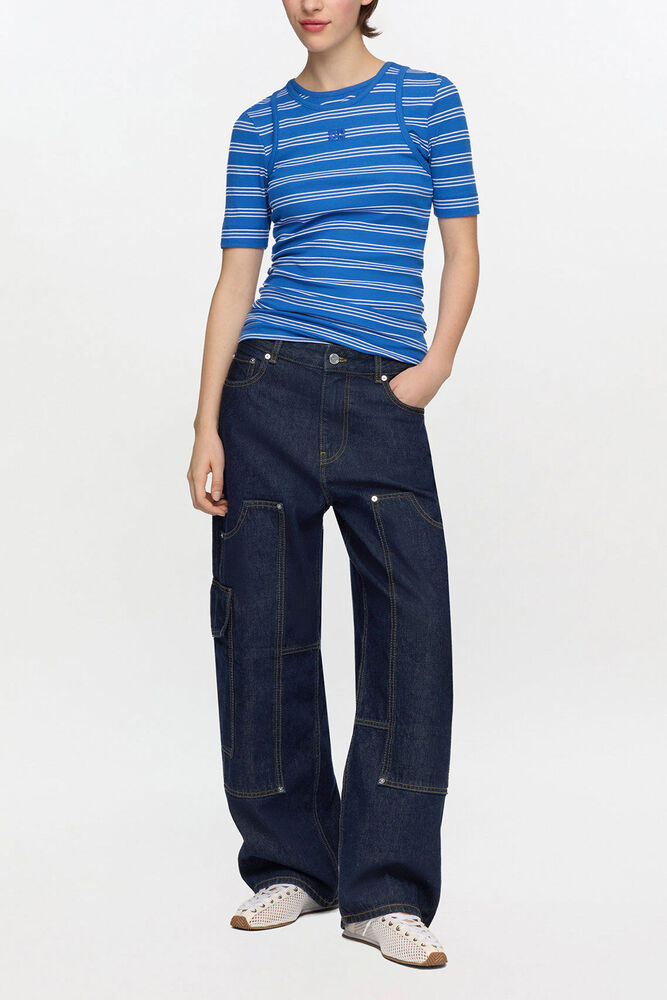 Audri Jeans in Dark Rinse Denim, Rinse
