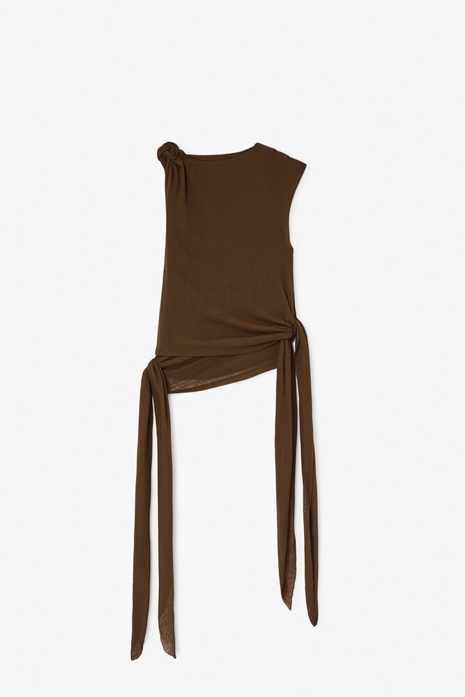 Top in Marl Mesh, Demitasse