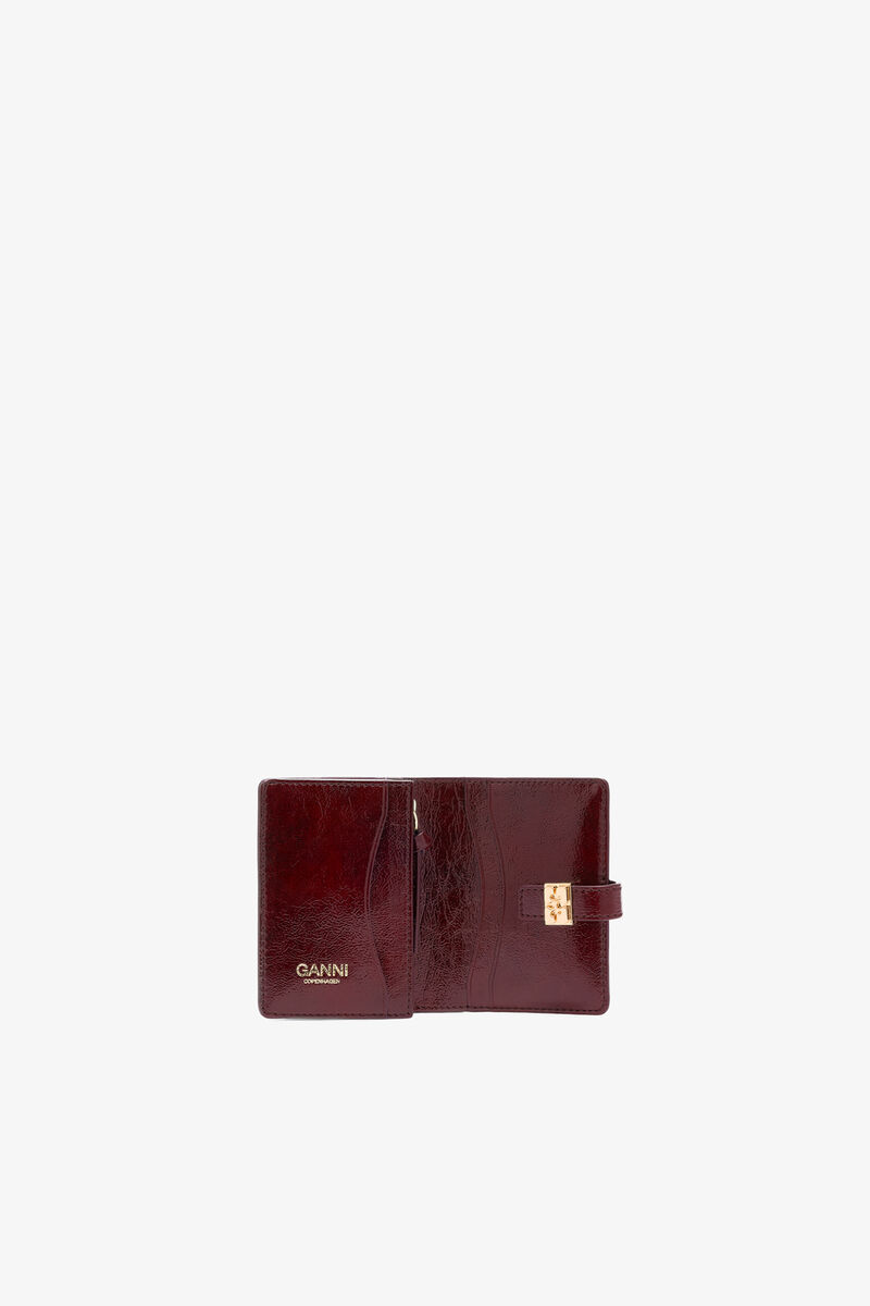 Sue Slim korthållare i rött, Polyester, in colour Burgundy - 3 - GANNI