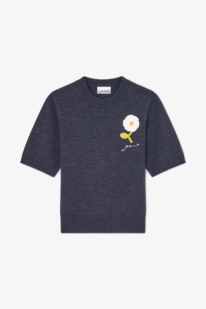 Tee in Merino, Phantom