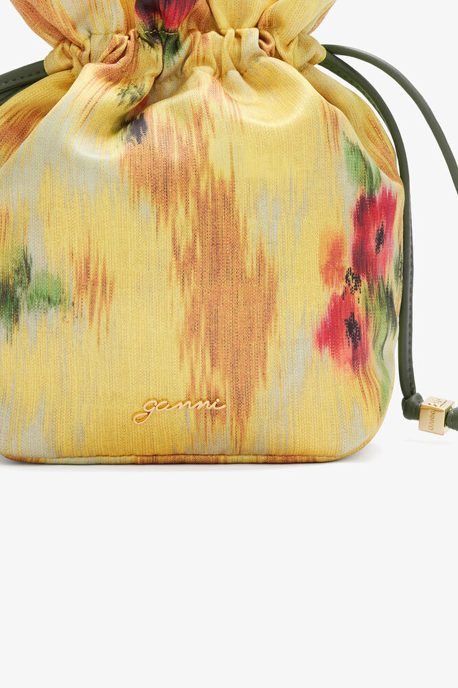 Pouch in Printed Taffeta, Aurora