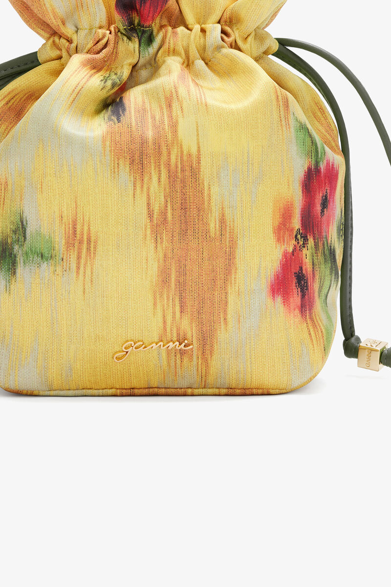 Pouch in Printed Taffeta, Recycled Polyester, in colour Aurora - 3 - GANNI
