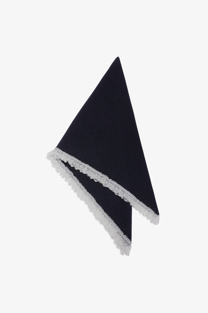 Scarf in Lace Wool, Sky Captain