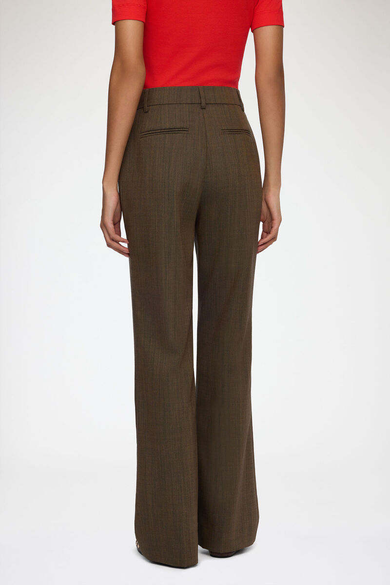 Hose aus Wollmischung in Braun, Wool, in colour Canteen - 3 - GANNI