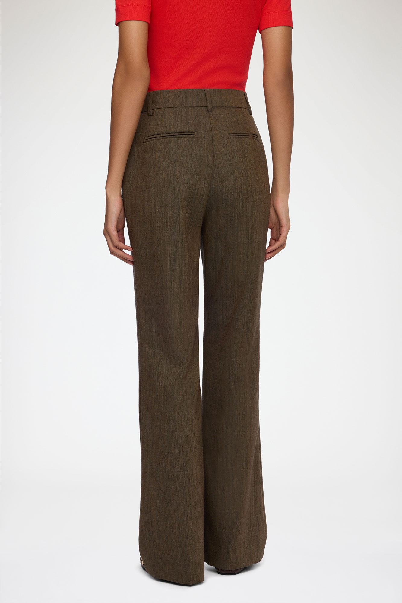 Hose aus Wollmischung in Braun, Wool, in colour Canteen - 3 - GANNI