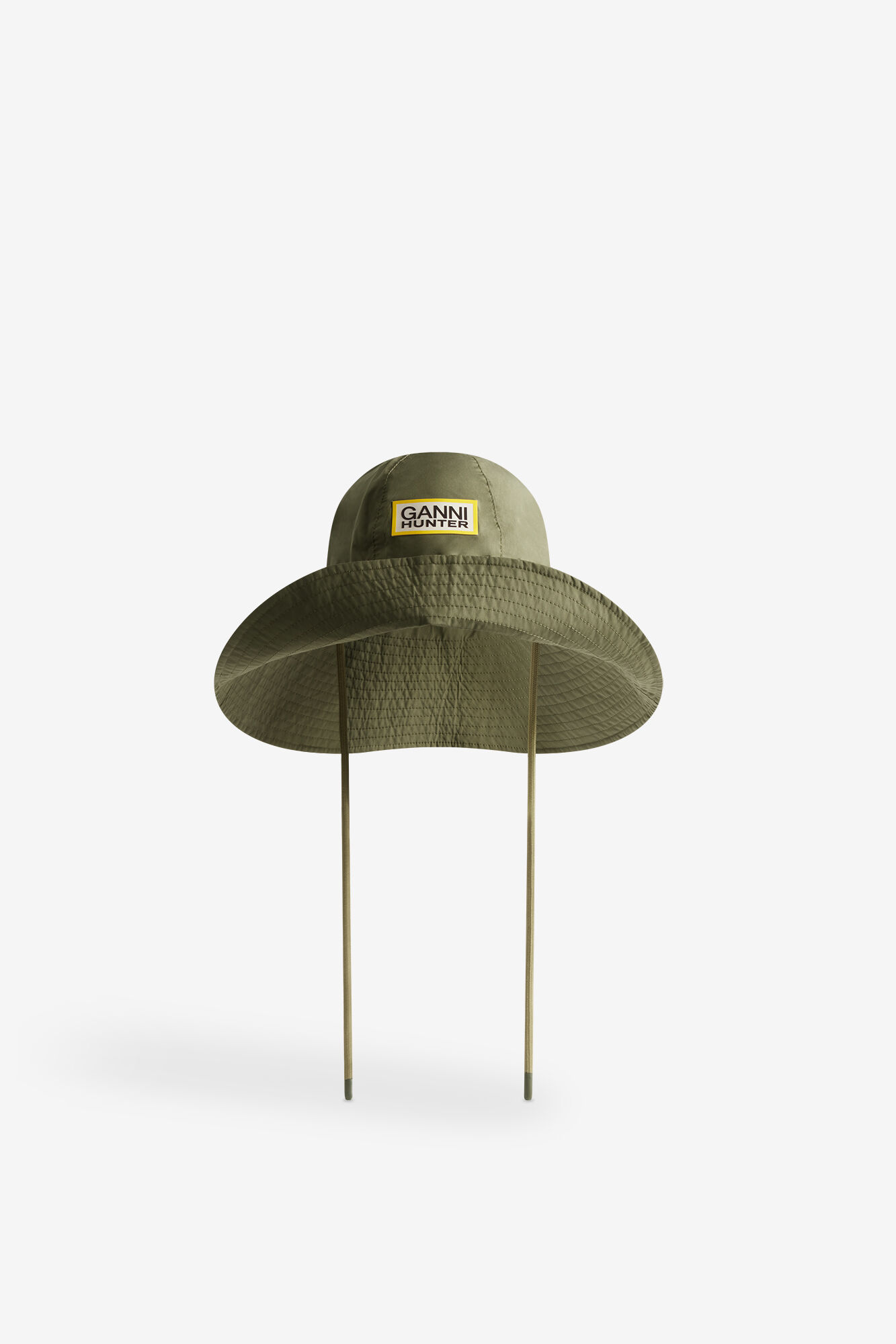 Water Resistant Bucket Hat, Recycled Polyester, in colour Military Olive - 1 - GANNI