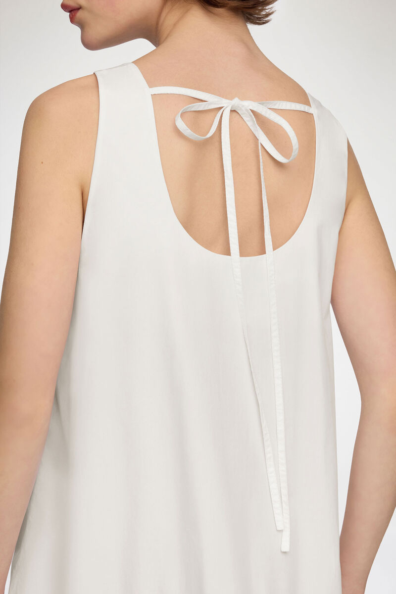 ホワイト コットン ドレス, Organic Cotton, in colour Bright White - 3 - GANNI