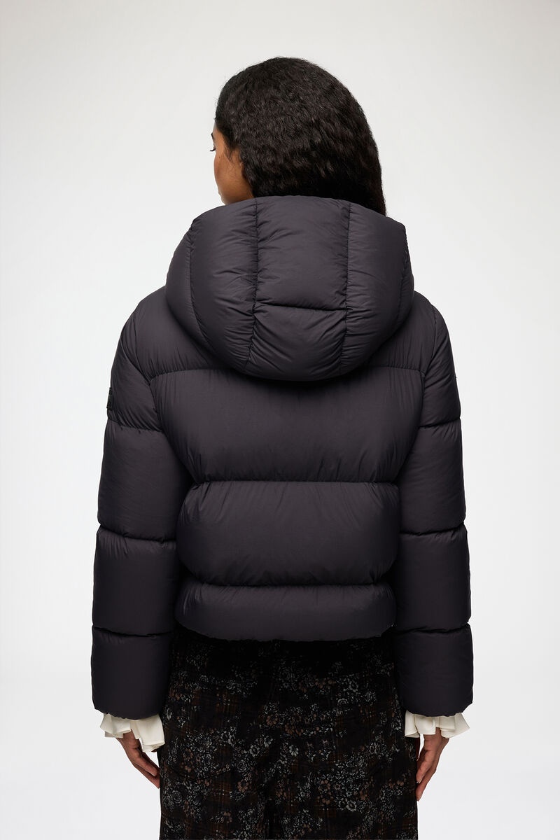 Mini-Pufferjacke aus Future-Nylon, Recycled Polyamide, in colour Phantom - 3 - GANNI