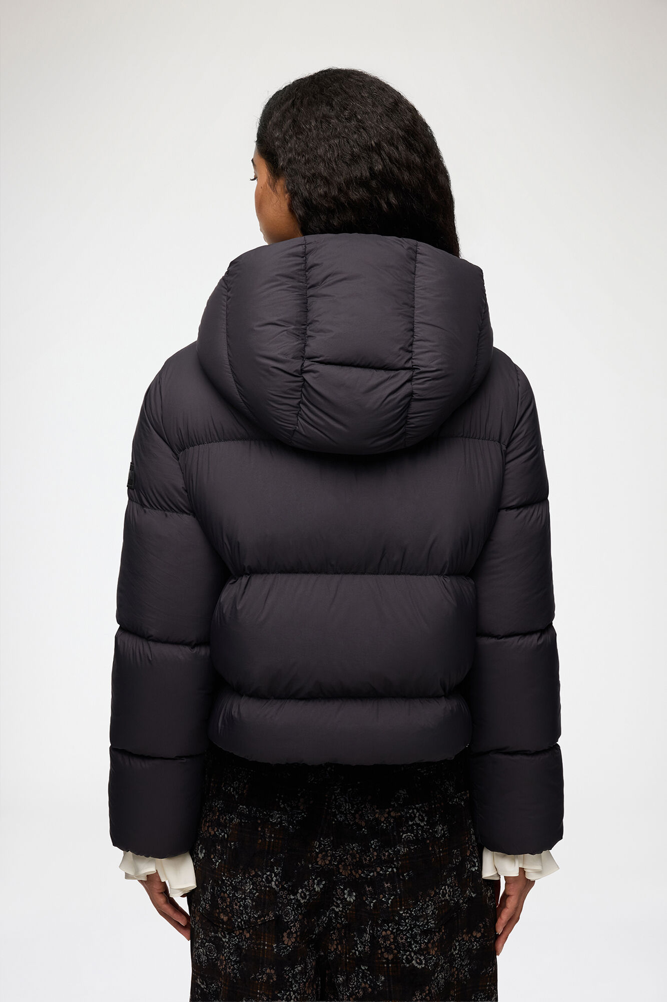 Mini-Pufferjacke aus Future-Nylon, Recycled Polyamide, in colour Phantom - 3 - GANNI