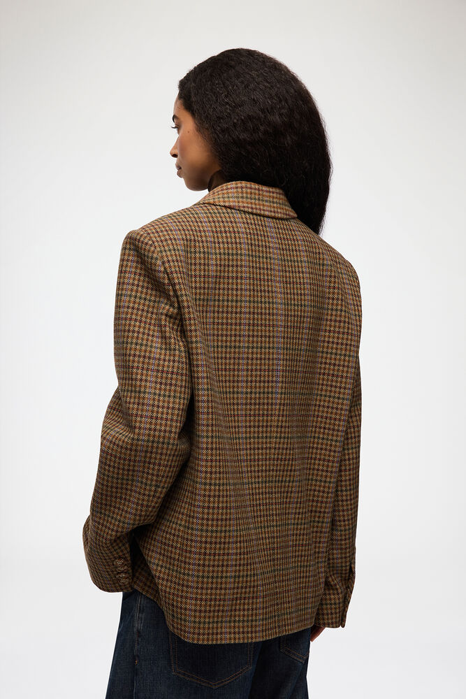 Blazer aus kariertem Twill, Multicolour